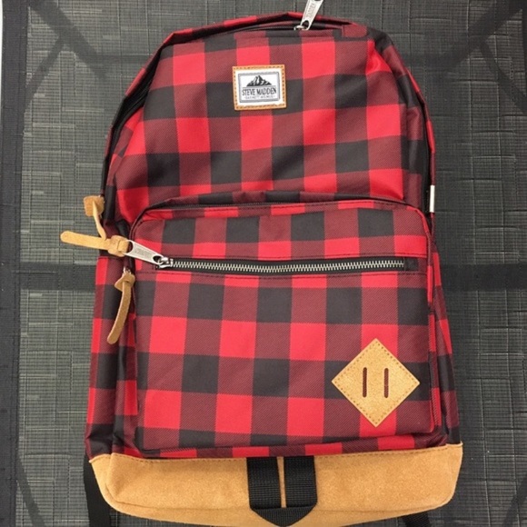 buffalo plaid backpack